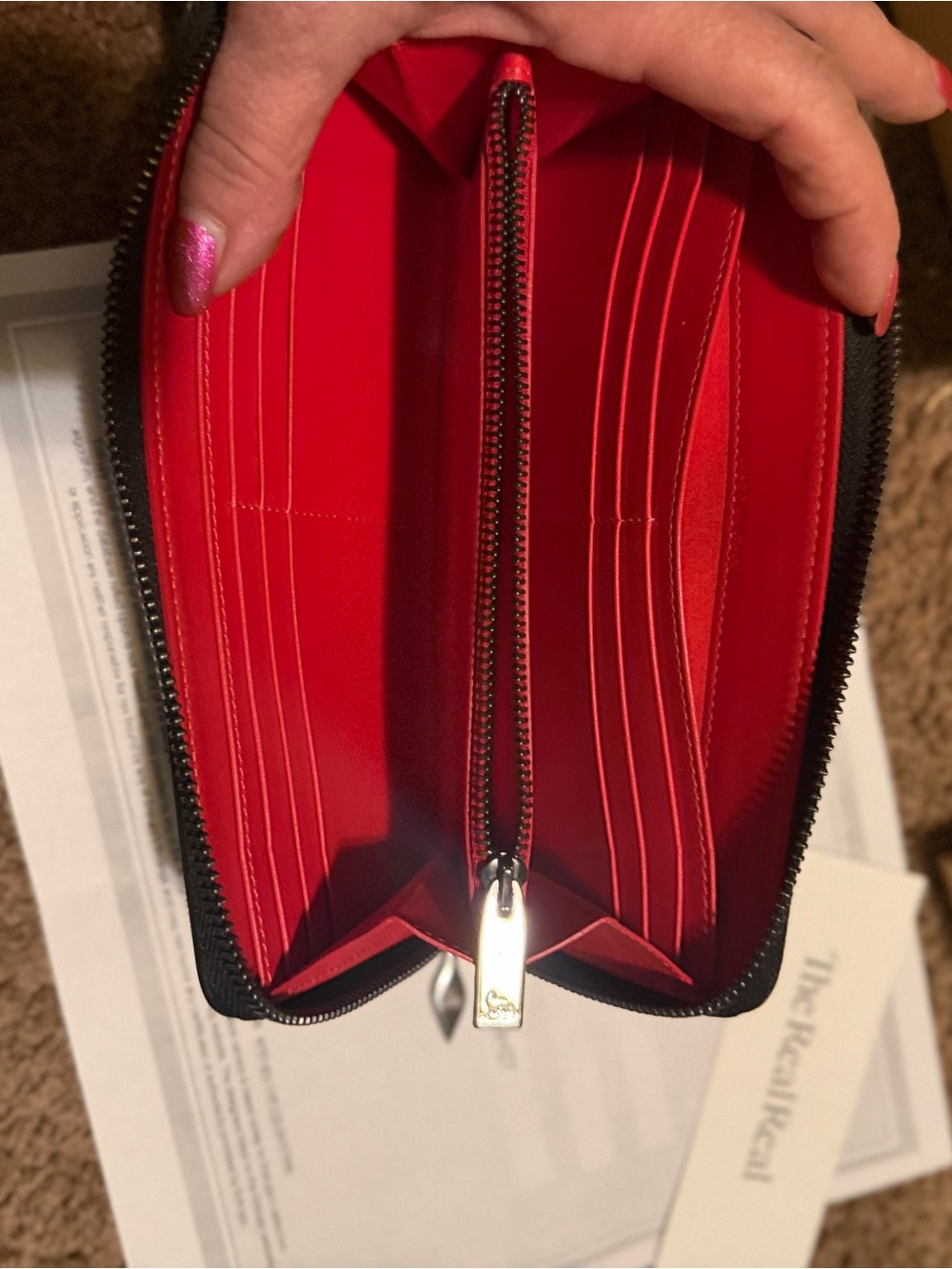 Red Zip-Around Wallet - Unbranded